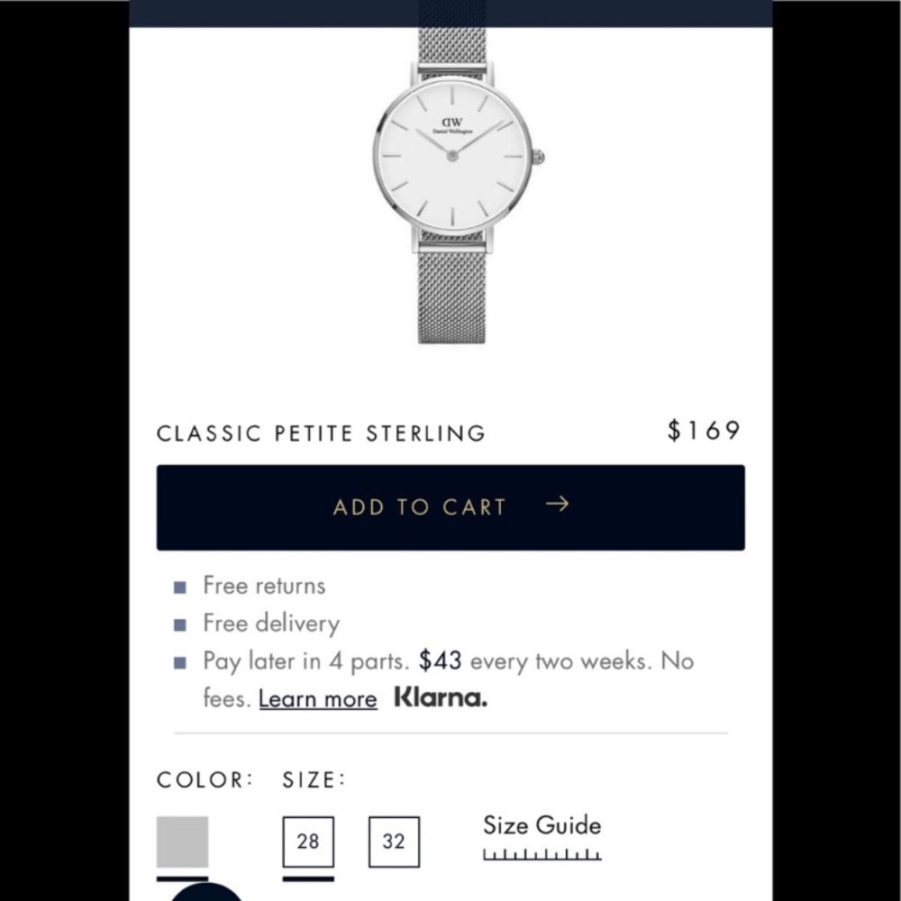 Daniel Wellington Sliver 28mm Women’s Watch